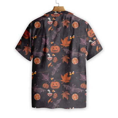 Halloween Spooky Artistic Background Design Hawaiian Shirt, Hawaiian For Gift