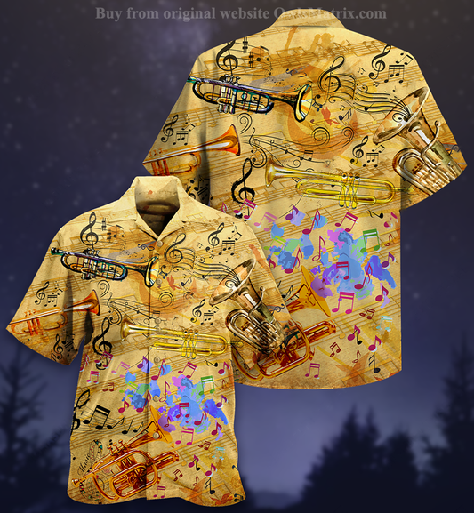 Music Vintage Life Peace - Hawaiian Shirt, Hawaiian Shirt Gift, Christmas Gift