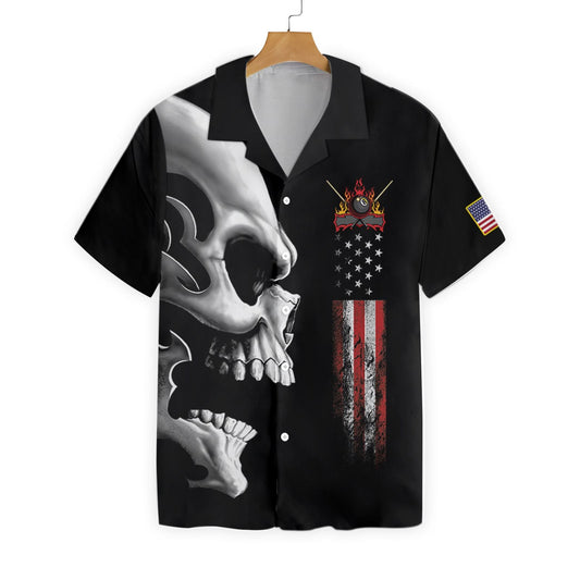 Billiards Nation Skull Hawaiian Shirt,Hawaiian Shirt Gift, Christmas Gift