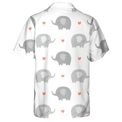 Adorable Baby Elephants Sleeping And Small Heart Hawaiian Shirt, Hawaiian Shirt Gift, Christmas Gift