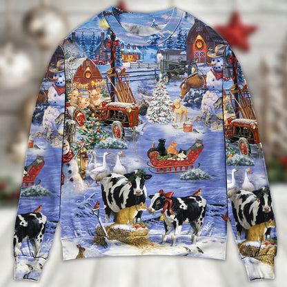 Christmas Love Farm Happy Life Ugly Christmas Sweater, Christmas Ugly Sweater, Christmas Gift, Gift Christmas 2024
