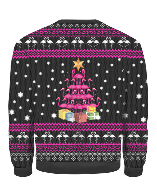 Funny Flamingo Tree Ugly Christmas Sweater, Christmas Gift, Gift Christmas 2024