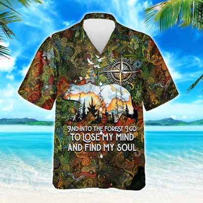 Excellent Design Hawaiian Shirt And Into The Forest I Go Camping, Hawaiian Shirt Gift, Christmas Gift
