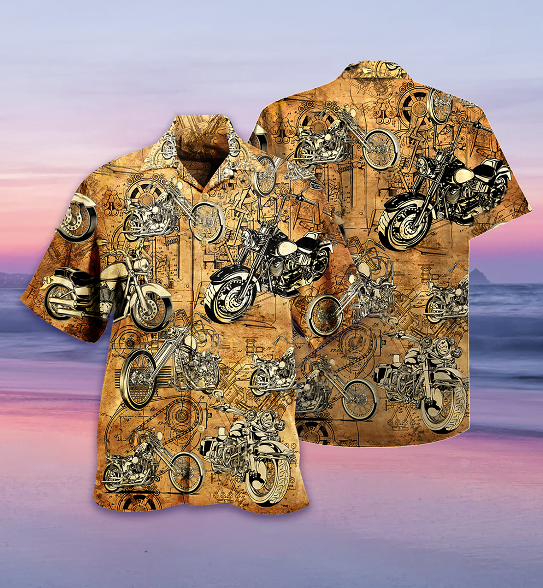 Motorcycle Vintage - Hawaiian Shirt, Hawaiian Shirt Gift, Christmas Gift