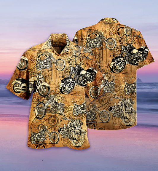 Motorcycle Vintage - Hawaiian Shirt, Hawaiian Shirt Gift, Christmas Gift