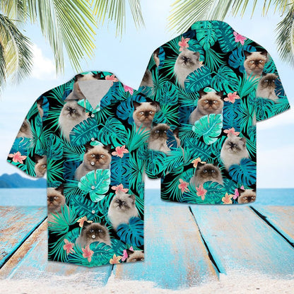 Tropical Himalayan Palm Tree Leaves Summer Vacation Aloha Hawaiian Shirt, Hawaiian Shirt Gift, Christmas Gift