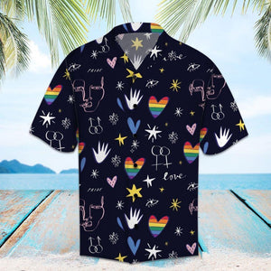 Love Amazing Lgbt Watercolor Design Hawaiian Shirt, Hawaiian For Gift