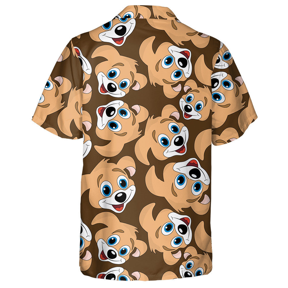 Face Of Golden Dog Isolated Background Hawaiian Shirt,Hawaiian Shirt Gift, Christmas Gift