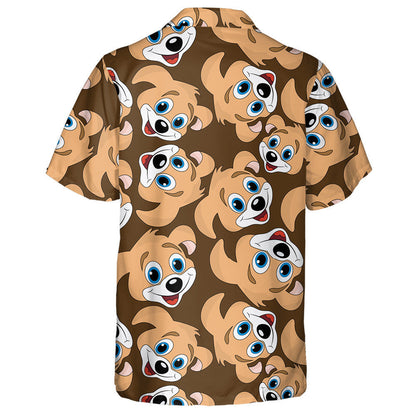 Face Of Golden Dog Isolated Background Hawaiian Shirt,Hawaiian Shirt Gift, Christmas Gift