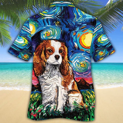 Cavalier King Charles Cute Face Dog Gorgeous Night Hawaiian Shirt, Hawaiian Shirt Gift, Christmas Gift