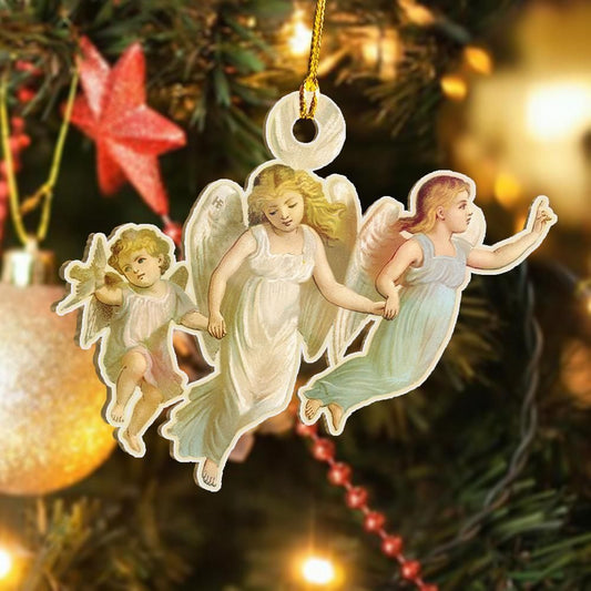 Christmas Angels Christian Ornament, Christmas Gift, Christmas Decoration