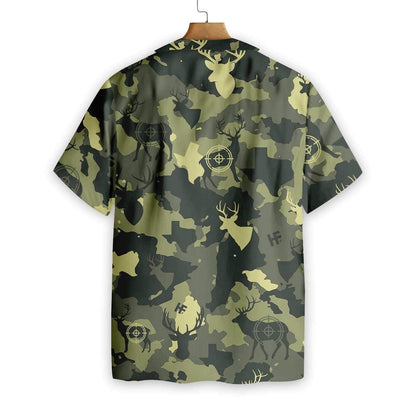 Camouflage Deer Texas Gun Hunting Hawaiian Shirt, Hawaiian For Gift