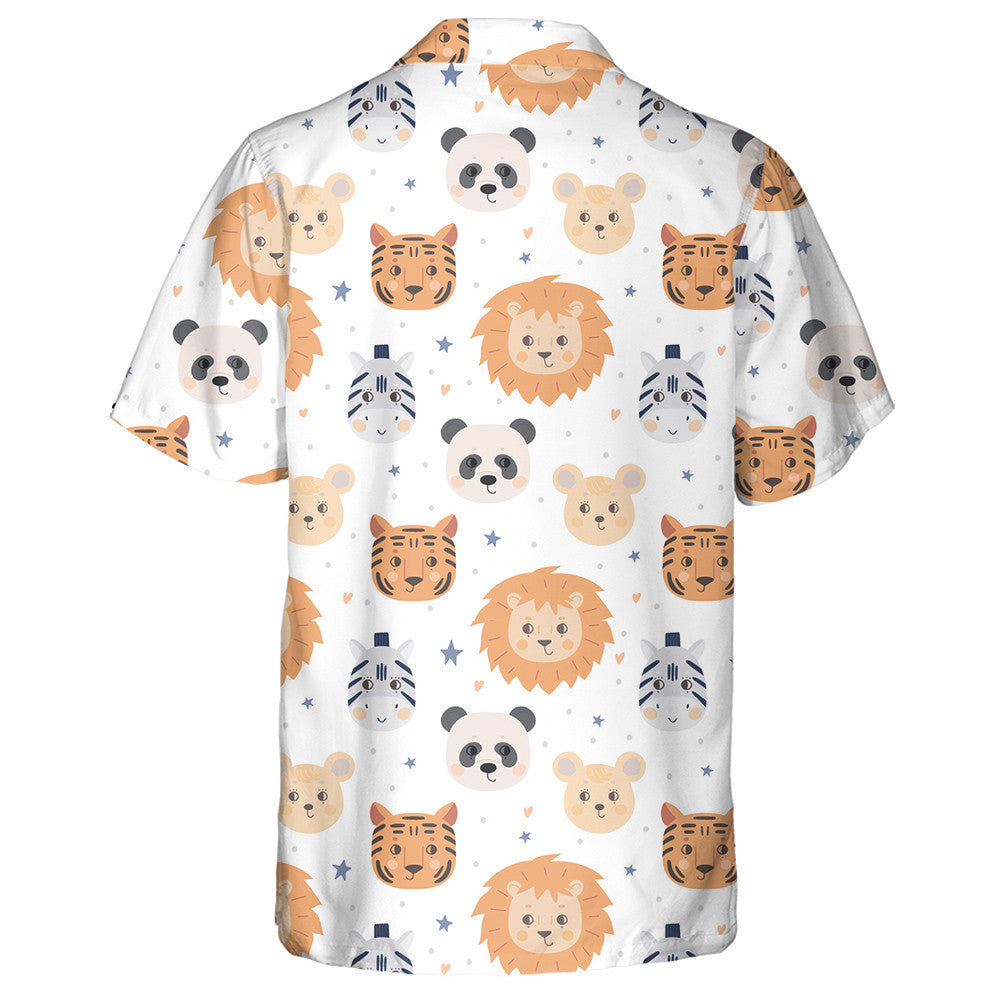The Muzzle Of Lion Tiger Zebra Mouse And Panda Hawaiian Shirt, Hawaiian Shirt Gift, Christmas Gift