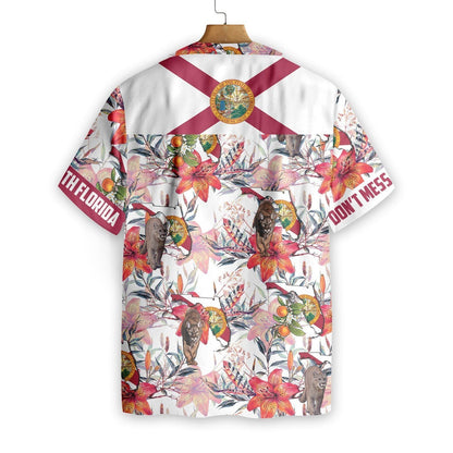 Florida Panther And Orange Blossom Design Hawaiian Shirt,Hawaiian Shirt Gift, Christmas Gift