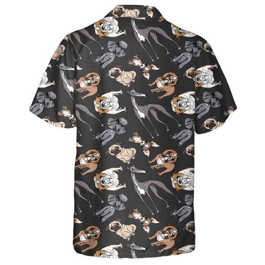 Funny Cartoon Dogs And Puppies Characters Hawaiian Shirt,Hawaiian Shirt Gift, Christmas Gift