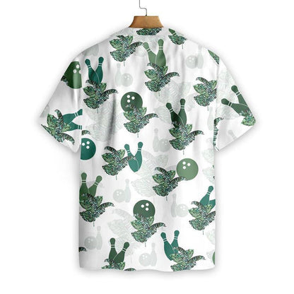 Tropical Bowling 2 On White Background Design Hawaiian Shirt, Hawaiian Shirt Gift, Christmas Gift