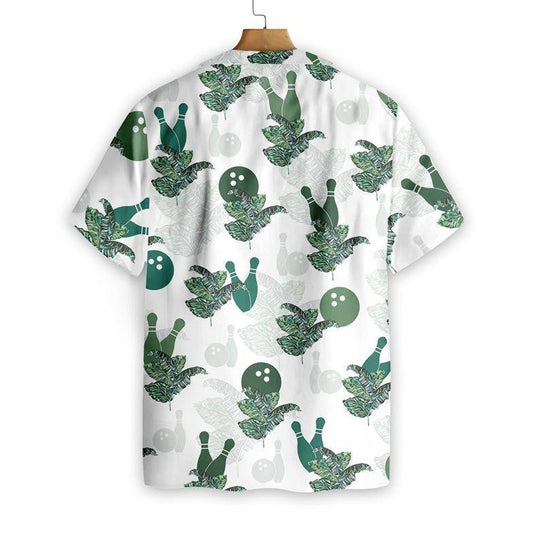 Tropical Bowling 2 On White Background Design Hawaiian Shirt, Hawaiian Shirt Gift, Christmas Gift