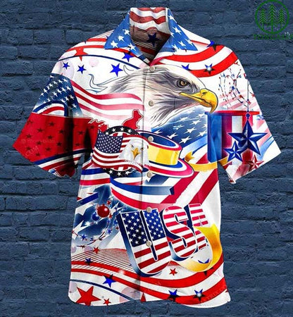 American Eagle USA Hawaiian Shirt, Hawaiian Shirt Gift, Christmas Gift
