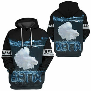 3D Love Betta Custom Tshirt Hoodie Apparel