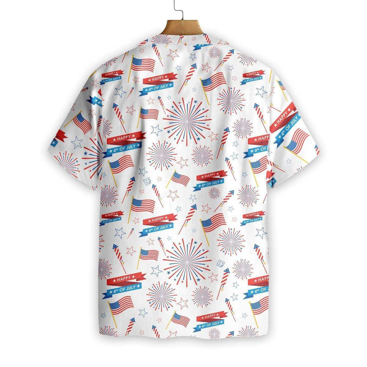 Flag On White Watercolor Design Hawaiian Shirt,Hawaiian Shirt Gift, Christmas Gift