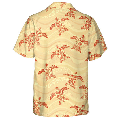 Turtle Retro Art Style With Green Crystal Jewelry Hawaiian Shirt, Hawaiian Shirt Gift, Christmas Gift