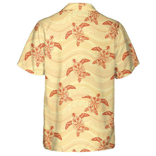 Turtle Retro Art Style With Green Crystal Jewelry Hawaiian Shirt, Hawaiian Shirt Gift, Christmas Gift