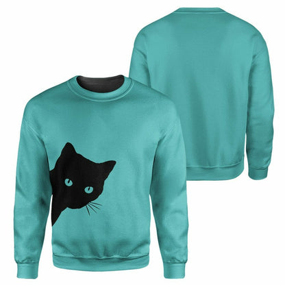 Sneaky Black Cat - 3D All Over Printed Shirt Tshirt Hoodie Apparel
