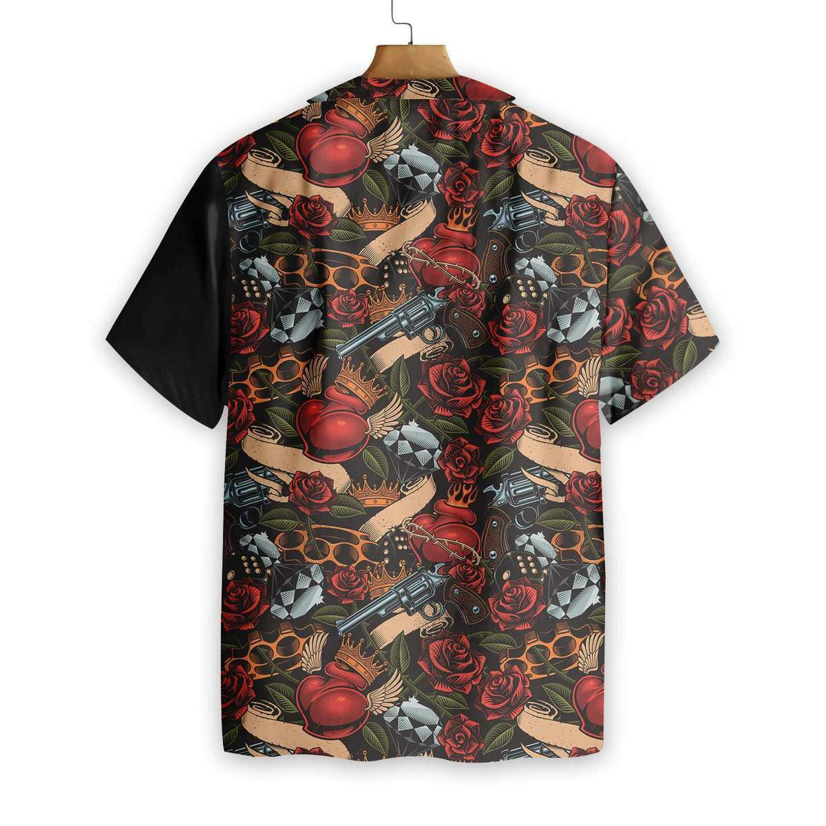 Cool Gun Skull Angry Pattern Hawaiian Shirt,Hawaiian Shirt Gift, Christmas Gift