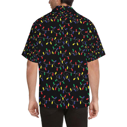 Christmas Holiday With Colorful Decorative Lights Pattern Hawaiian Shirt, Hawaiian Shirt Gift, Christmas Gift.