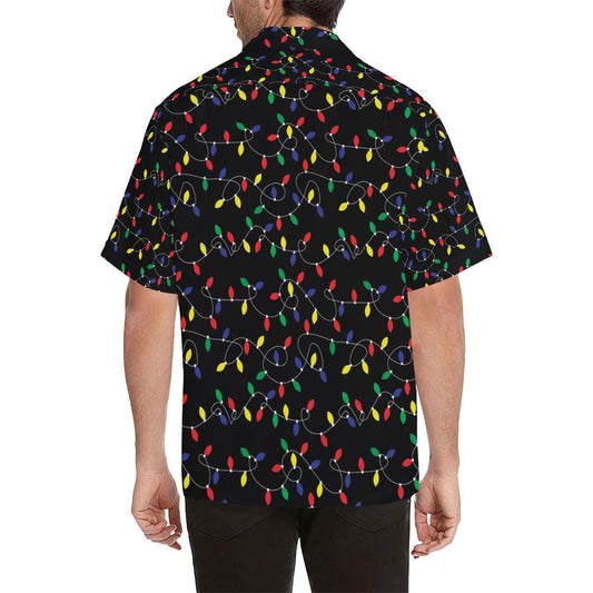 Christmas Holiday With Colorful Decorative Lights Pattern Hawaiian Shirt, Hawaiian Shirt Gift, Christmas Gift.