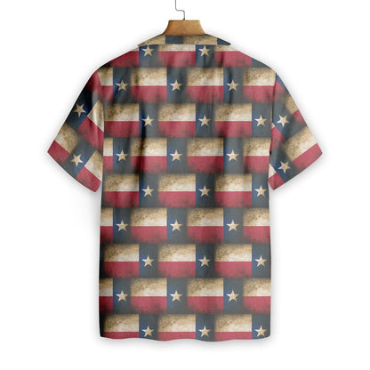 Texas And White Star Pattern Hawaiian Shirt, Hawaiian Shirt Gift, Christmas Gift