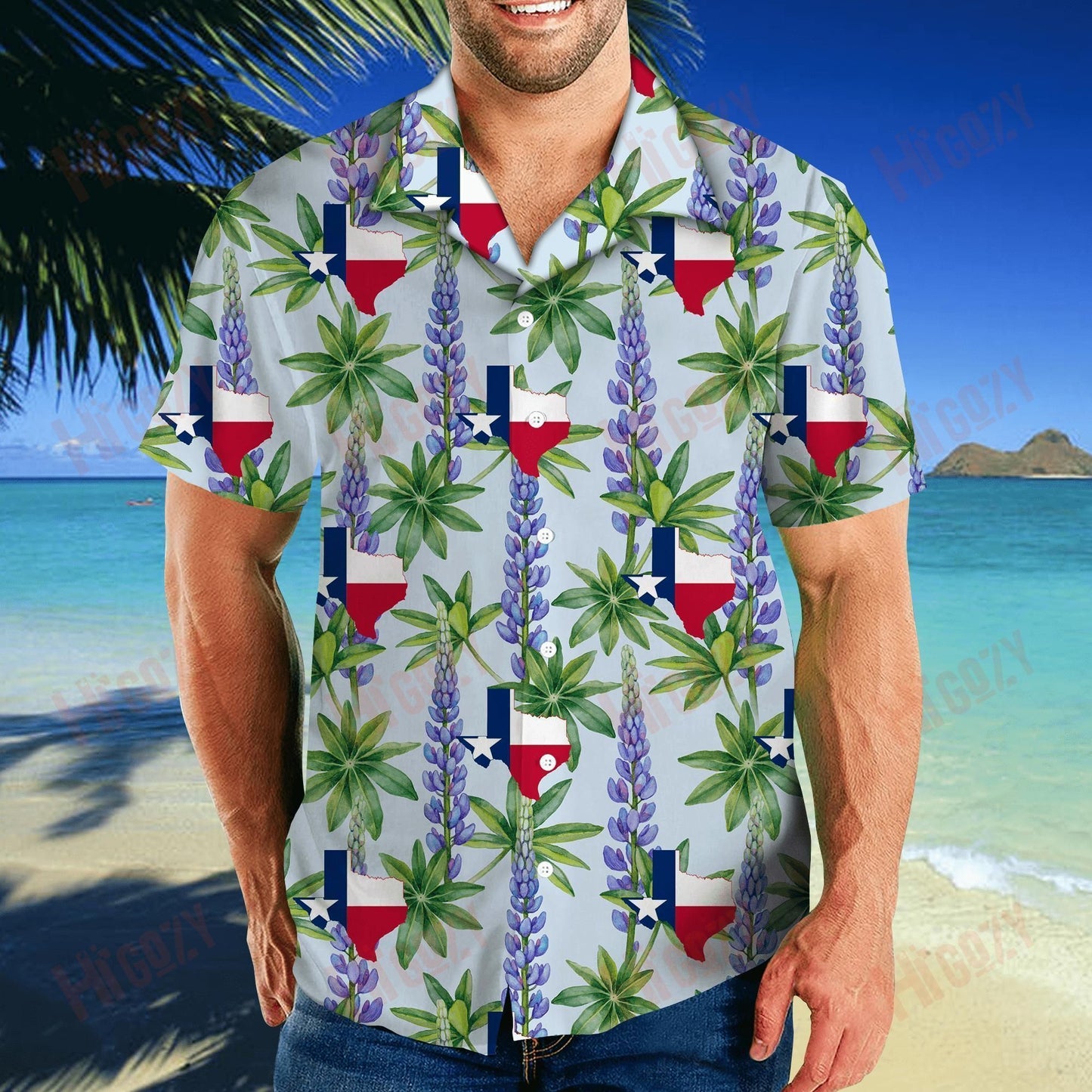 Amazing Texas Bluebonnet Hawaiian Shirt Vacation Short Sleeve Hawaiian Crazy Shirts Hawaiian Shirts For Women, Hawaiian Shirt Gift, Christmas Gift