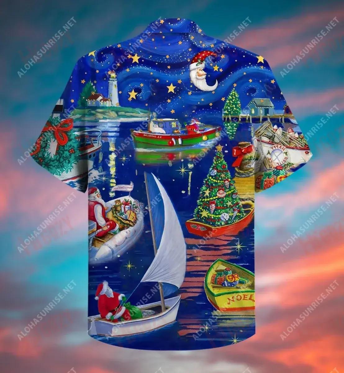 Boats Deliver Christmas Spirit Short Short Sleeve Shirt Hobbies Hawaiian T Shirts Custom Hawaiian Shirts Hawaiian Shirts For Women, Hawaiian Shirt Gift, Christmas Gift