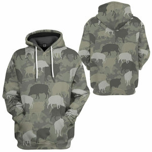 3D Boar Camo Custom Tshirt Hoodie Apparel