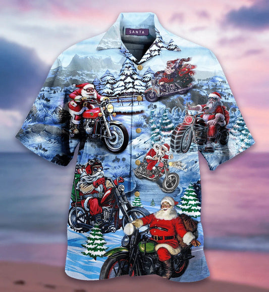 Design Hawaiian Shirt Christmas Driving With Santa Claus,Hawaiian Shirt Gift, Christmas Gift