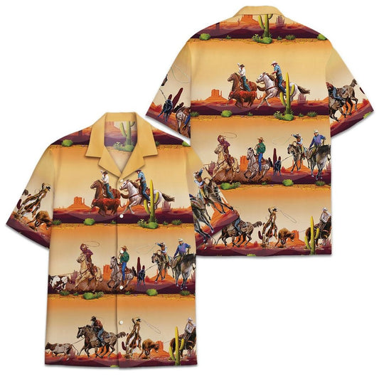 Team Roping Hawaiian Shirt, Hawaiian Shirt Gift, Christmas Gift