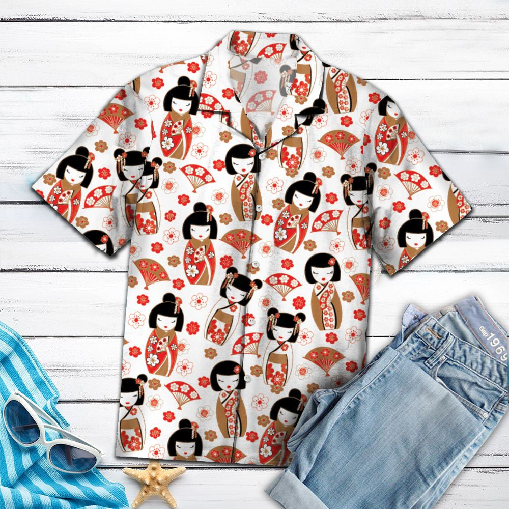 Amazing Japanese Flower And Geisha Pattern Hawaiian Shirt, Hawaiian For Gift