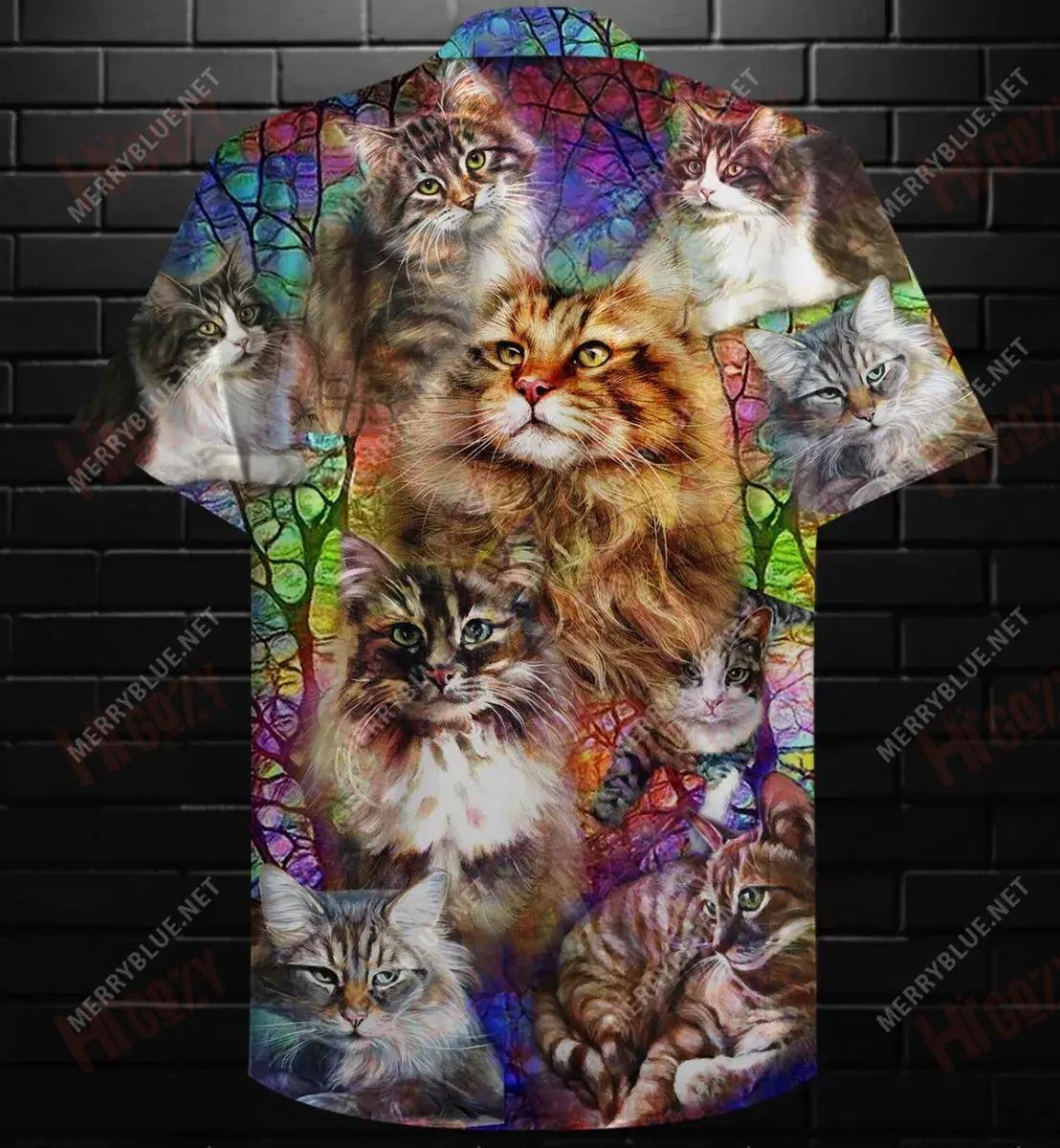 Life Is Better With A Cat Unisex Short Hawaiian Shirt Ocean Hawaiian T Shirts Best Hawaiian Shirts Funny Hawaiian Shirts, Hawaiian Shirt Gift, Christmas Gift
