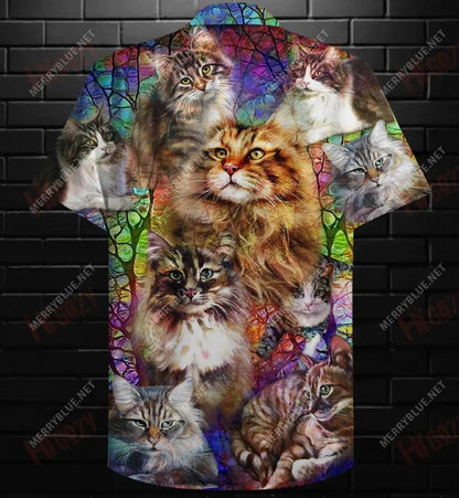 Life Is Better With A Cat Unisex Short Hawaiian Shirt Ocean Hawaiian T Shirts Best Hawaiian Shirts Funny Hawaiian Shirts, Hawaiian Shirt Gift, Christmas Gift