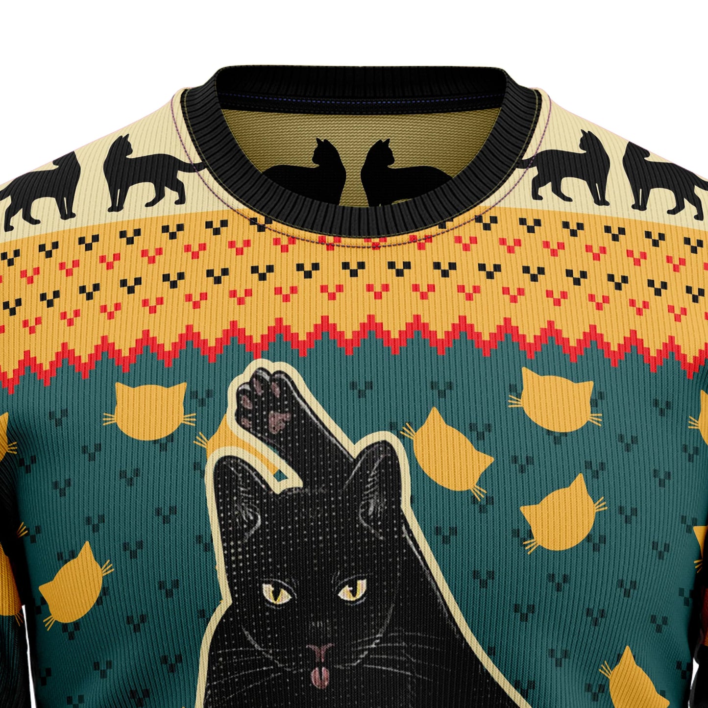 Black Cat Ugly Christmas Sweater , Christmas Ugly Sweater,Christmas Gift,Gift Christmas 2024