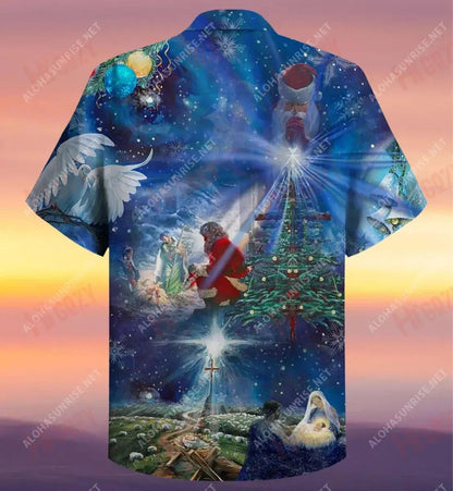 Jesus Is The Reason Christmas Short Hawaiian Shirt Ocean Aloha Shirt Tactical Hawaiian Shirt Funny Hawaiian Shirts, Hawaiian Shirt Gift, Christmas Gift