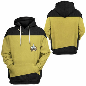 3D Star Trek The Next Generation 1987 1994 Yellow Custom Tshirt Hoodie Apparel