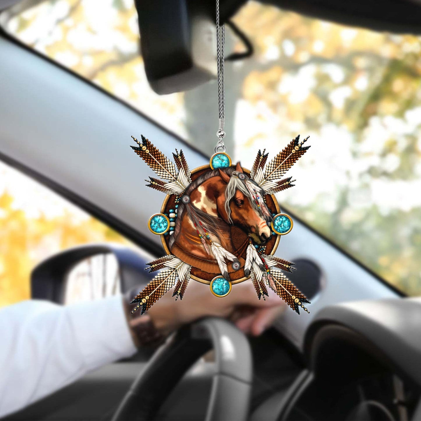 Native American Car Hanging Ornament, Interior Gift For New Car, Christmas Decoration