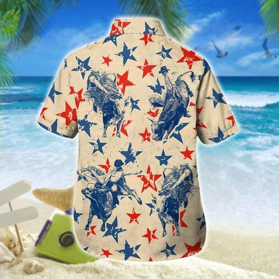 Hawaiian Aloha Shirts America Bull Riding, Hawaiian Shirt Gift, Christmas Gift