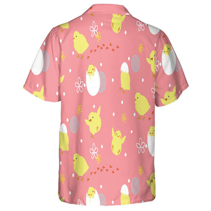 Lovely Baby Chicken In Different Poses Hawaiian Shirt, Hawaiian For Gift