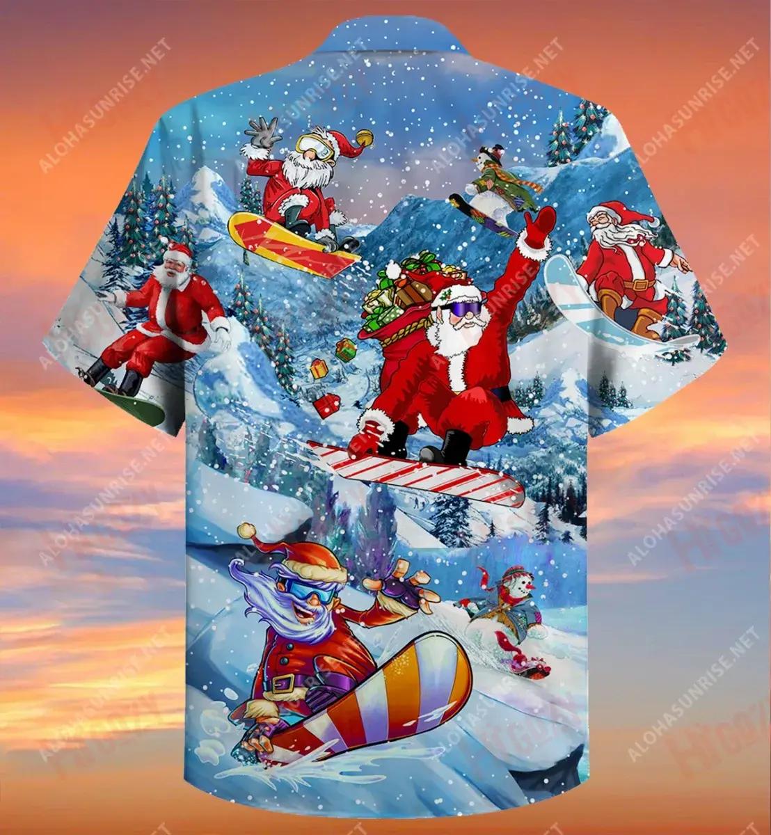 Close To Heaven Down To Earth Snowboarding Short Hawaiian Shirt Ocean Hawaiian T Shirts Best Hawaiian Shirts Hawaiian Shirts For Women, Hawaiian Shirt Gift, Christmas Gift