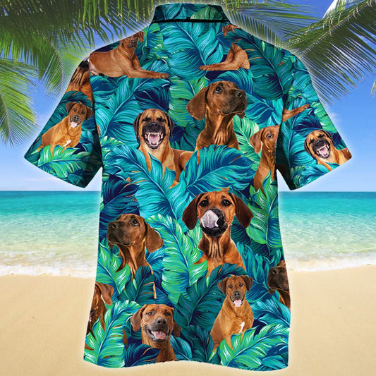 Rhodesian Ridgeback Dog Lovers Gift Lively Forest Hawaiian Shirt, Hawaiian Shirt Gift, Christmas Gift