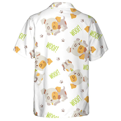 Cartoon Jack Russell Terrier Dog Isolated Background Hawaiian Shirt, Hawaiian Shirt Gift, Christmas Gift