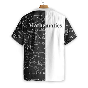 Mathematics Black And White Design Custom Name Hawaiian Shirt, Hawaiian Shirt Gift, Christmas Gift