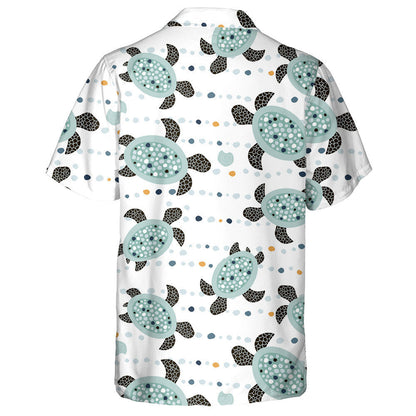 Marine With Cute Turtles Undersea Texture Hawaiian Shirt,Hawaiian Shirt Gift, Christmas Gift